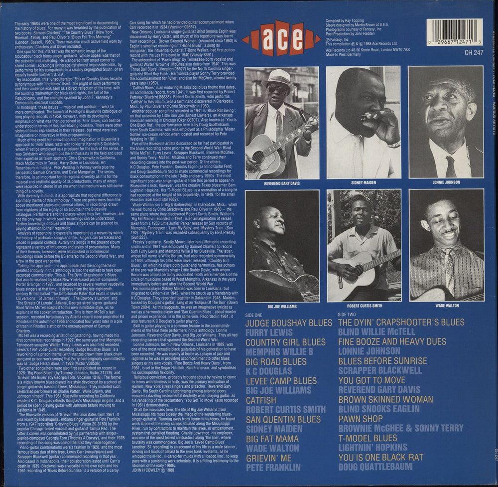 Various-Blues & Gospel Bluesville Volume One Folk Blues German vinyl LP album (LP record)