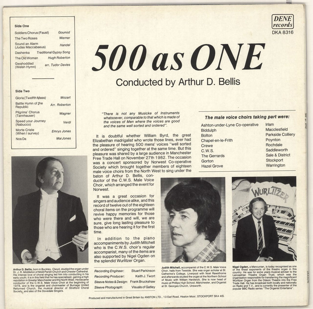 Various-Choral & Gregorian Chanting 500 As One UK vinyl LP album (LP record)