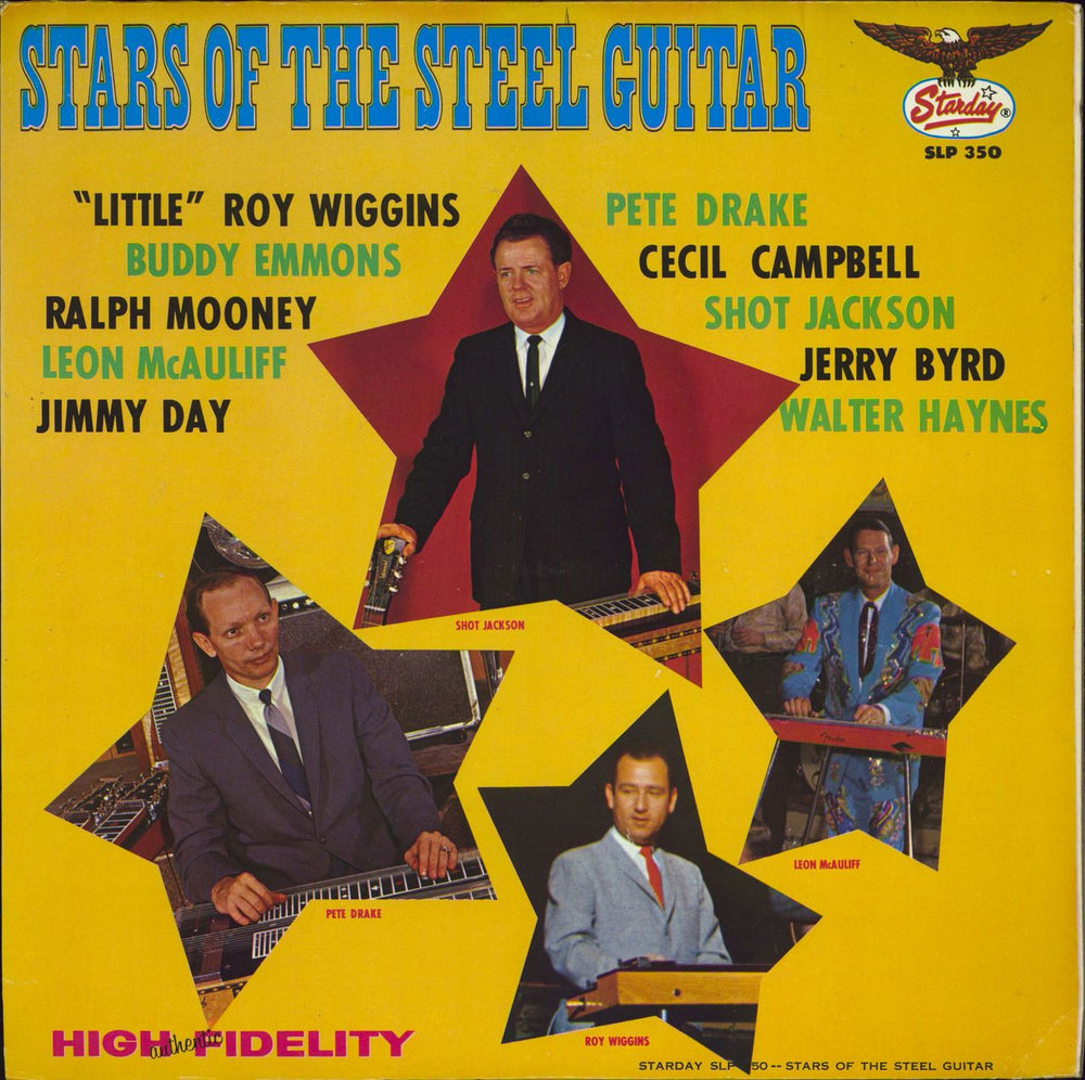 Various-Country Stars Of The Steel Guitar US vinyl LP album (LP record) SLP350