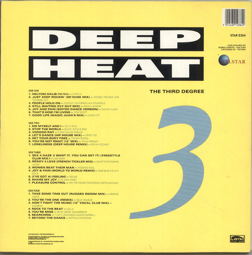 Various-Dance Deep Heat 3 - The Third Degree UK 2-LP vinyl record set (Double LP Album) 5014469123649