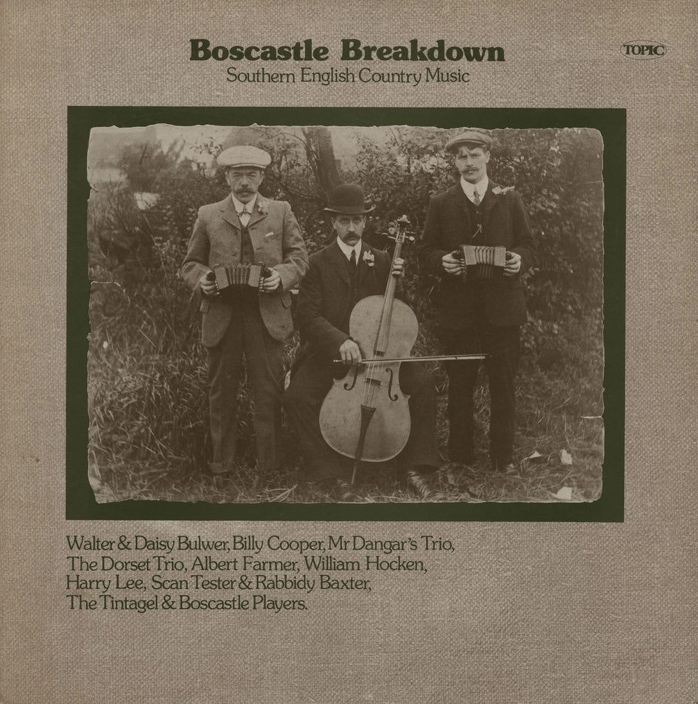 Various-Folk Boscastle Breakdown: Southern English Country Music UK vinyl LP album (LP record) 12T240