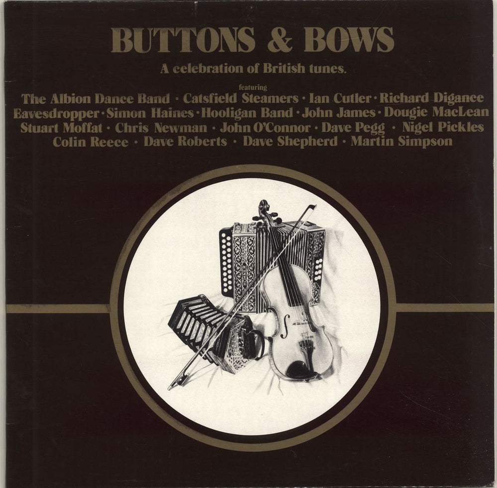 Various-Folk Buttons & Bows - A Celebration Of British Tunes UK 2-LP vinyl record set (Double LP Album) DAM003