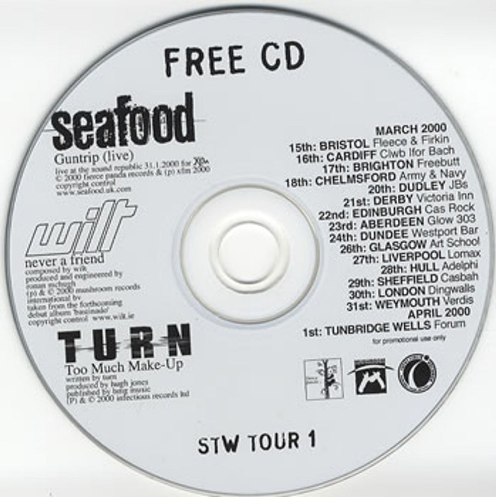 Various-Indie Free CD UK Promo CD single (CD5 / 5") STWTOUR1