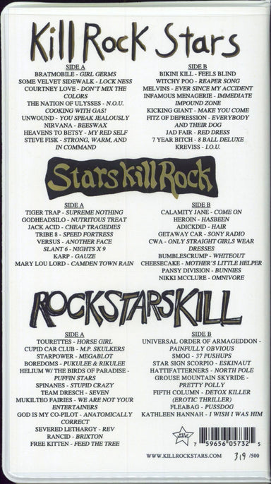 Various Indie Kill Rock Stars Stars Kill Rock Rock Stars Kill