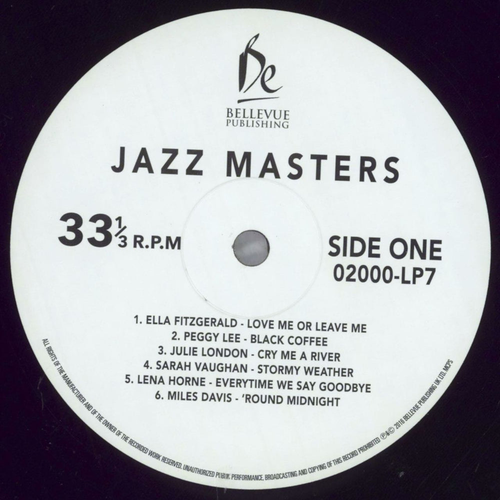 Various-Jazz Jazz Masters UK vinyl LP album (LP record) V-JLPJA825577