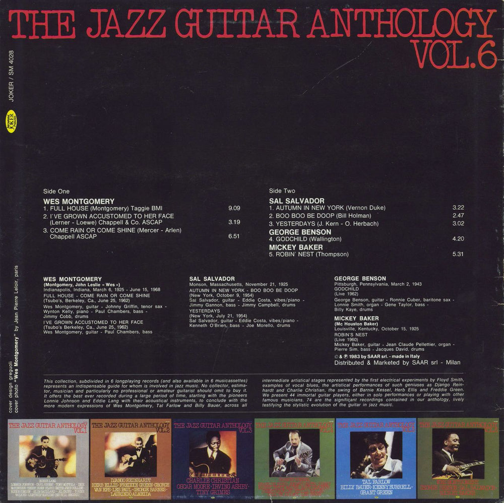 Various-Jazz The Jazz Guitar Anthology Volume 6 Italian Vinyl Box Set