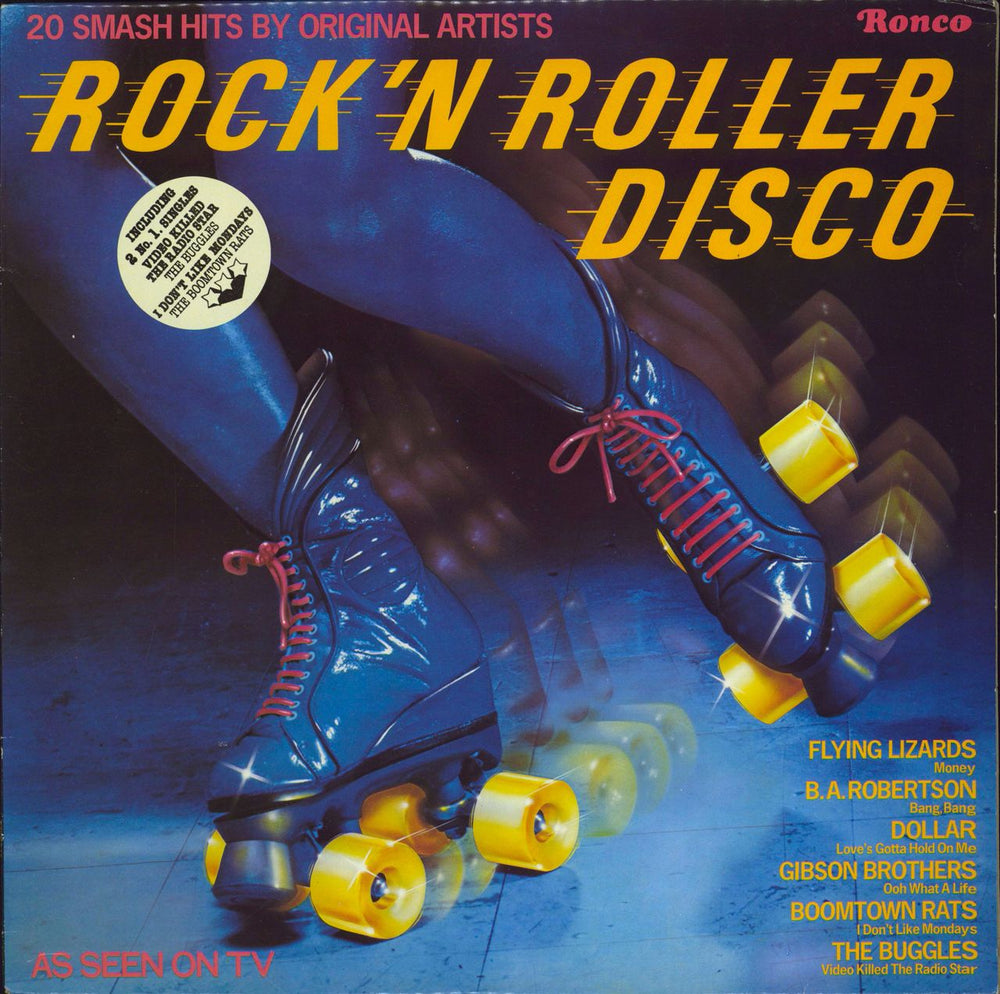 Various-Pop Rock 'N Roller Disco - Stickered Sleeve UK vinyl LP album (LP record) RTL2040