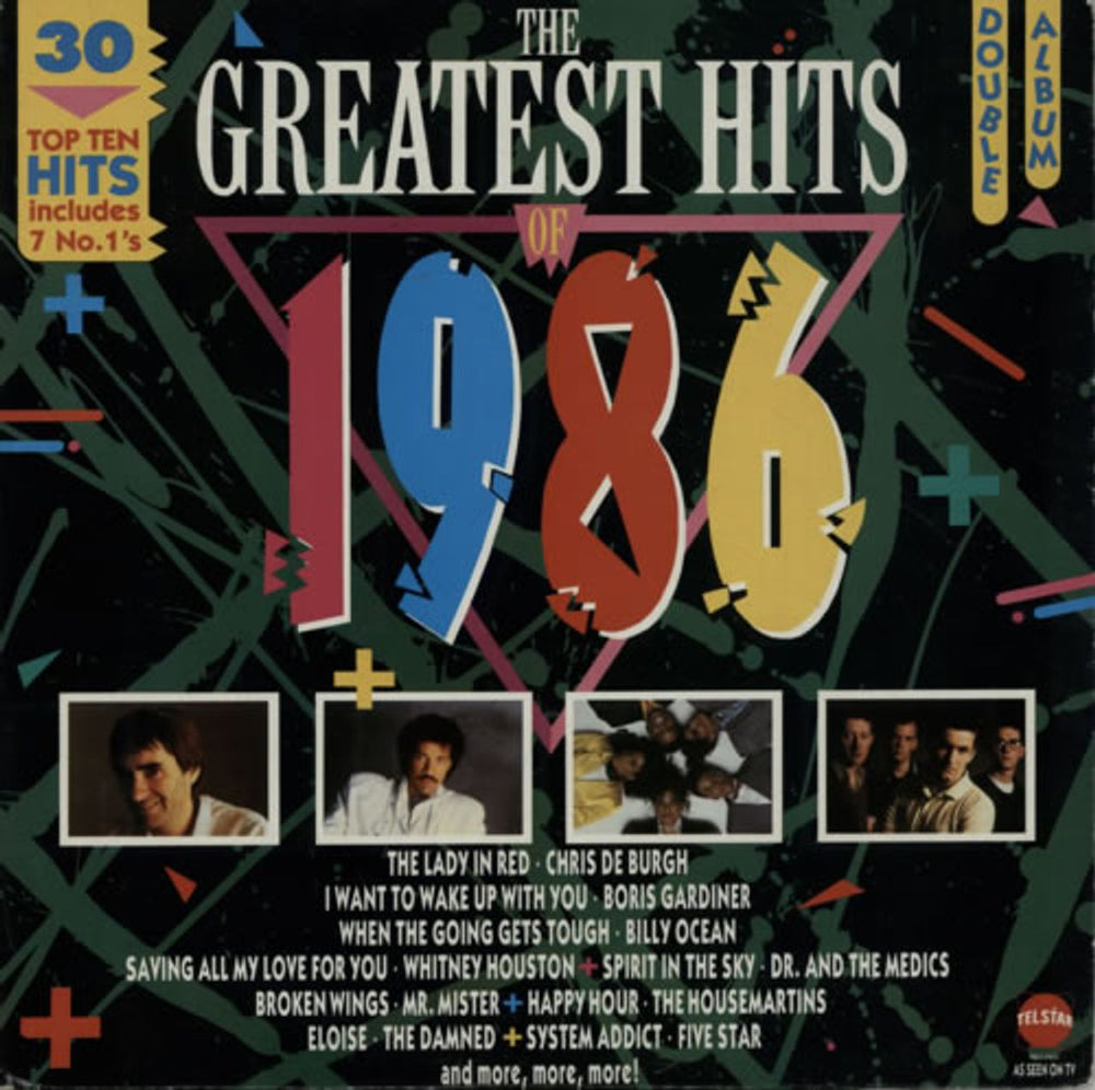 Various-Pop The Greatest Hits Of 1986 UK 2-LP vinyl record set (Double LP Album) STAR2286