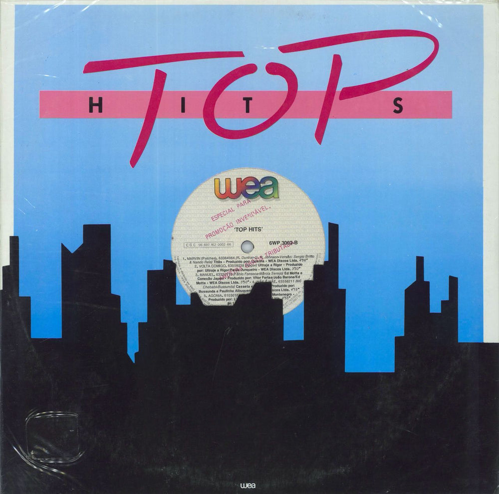 Various-Pop Top Hits Brazilian Promo vinyl LP album (LP record)