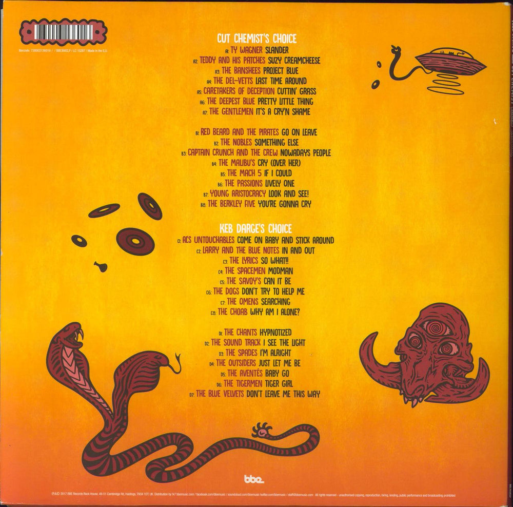 Various-Prog & Psych Keb Darge and Cut Chemist Present The Dark Side - 30 Sixties Garage, Punk And Psych Monsters UK 2-LP vinyl record set (Double LP Album) 730003136016