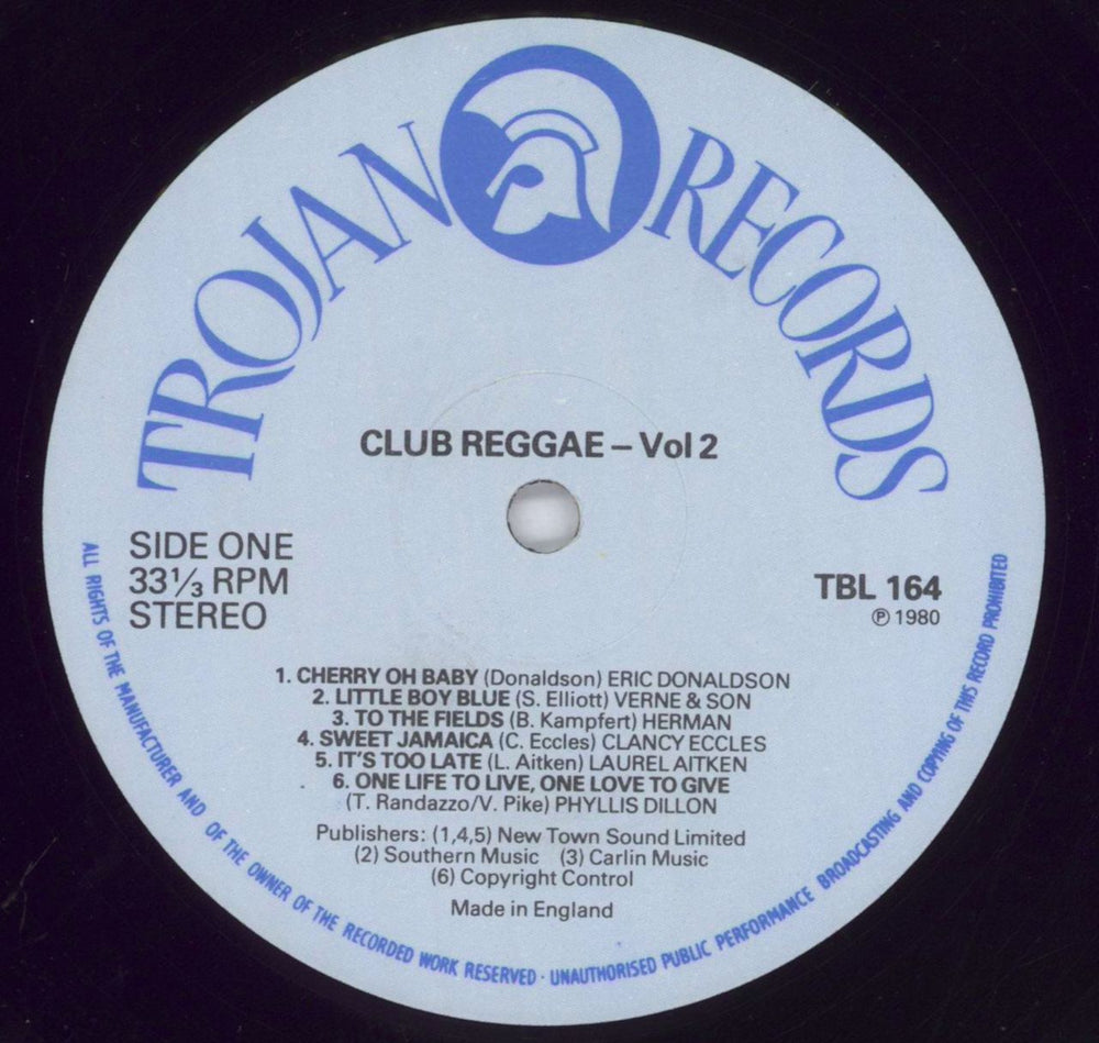 Various-Reggae & Ska Club Reggae: Volume 2 - blue label UK vinyl LP album (LP record) V-ALPCL829500