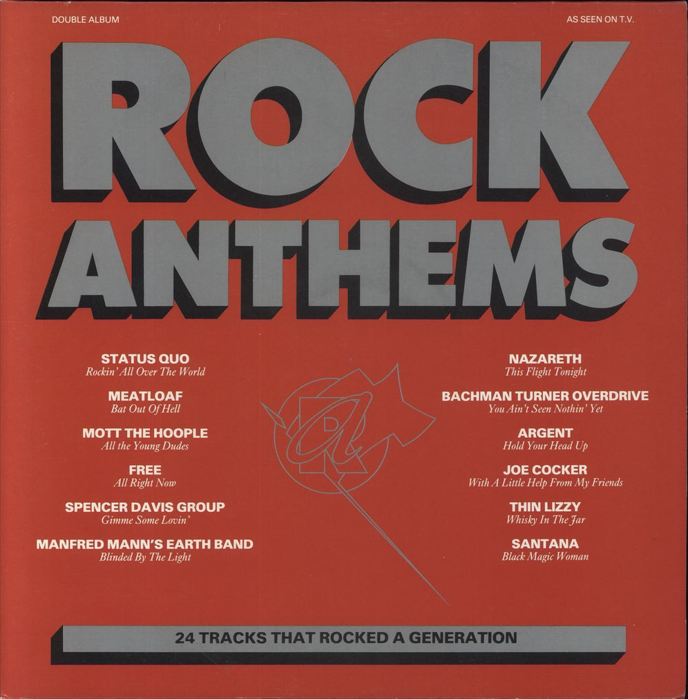 Various-Rock & Metal Rock Anthems UK 2-LP vinyl record set (Double LP Album) NE1309