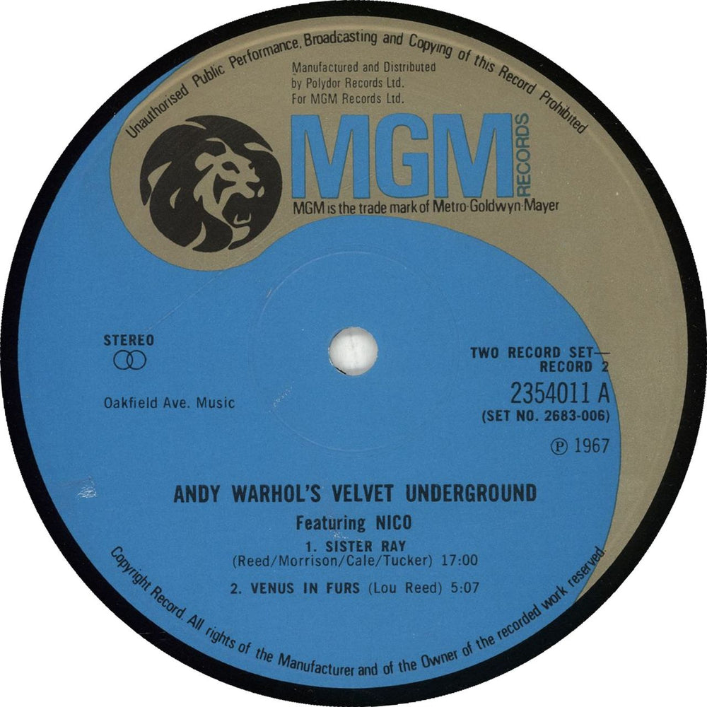 Velvet Underground Andy Warhol's Velvet Underground Featuring Nico - EX UK 2-LP vinyl record set (Double LP Album)