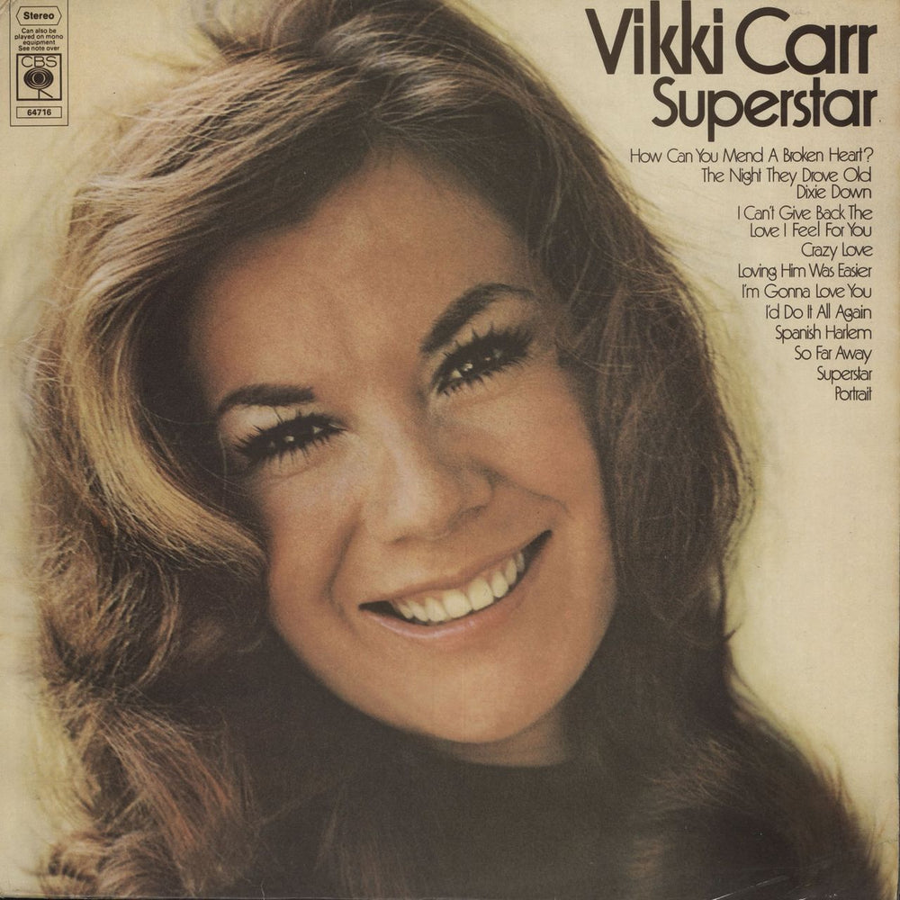 Vikki Carr Superstar UK vinyl LP album (LP record) 64716