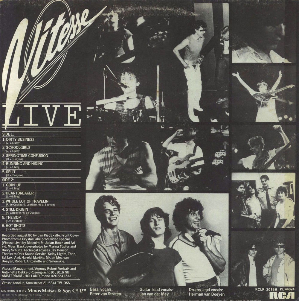 Vitesse Live 1980 Greek vinyl LP album (LP record)