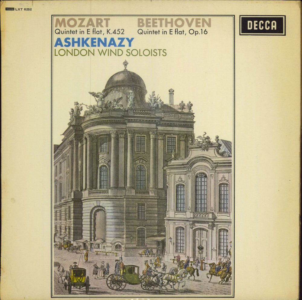 Vladimir Ashkenazy Mozart: Quintet In E Flat, K.452 / Beethoven: Quintet In E Flat, Op.16 UK vinyl LP album (LP record) LXT6252