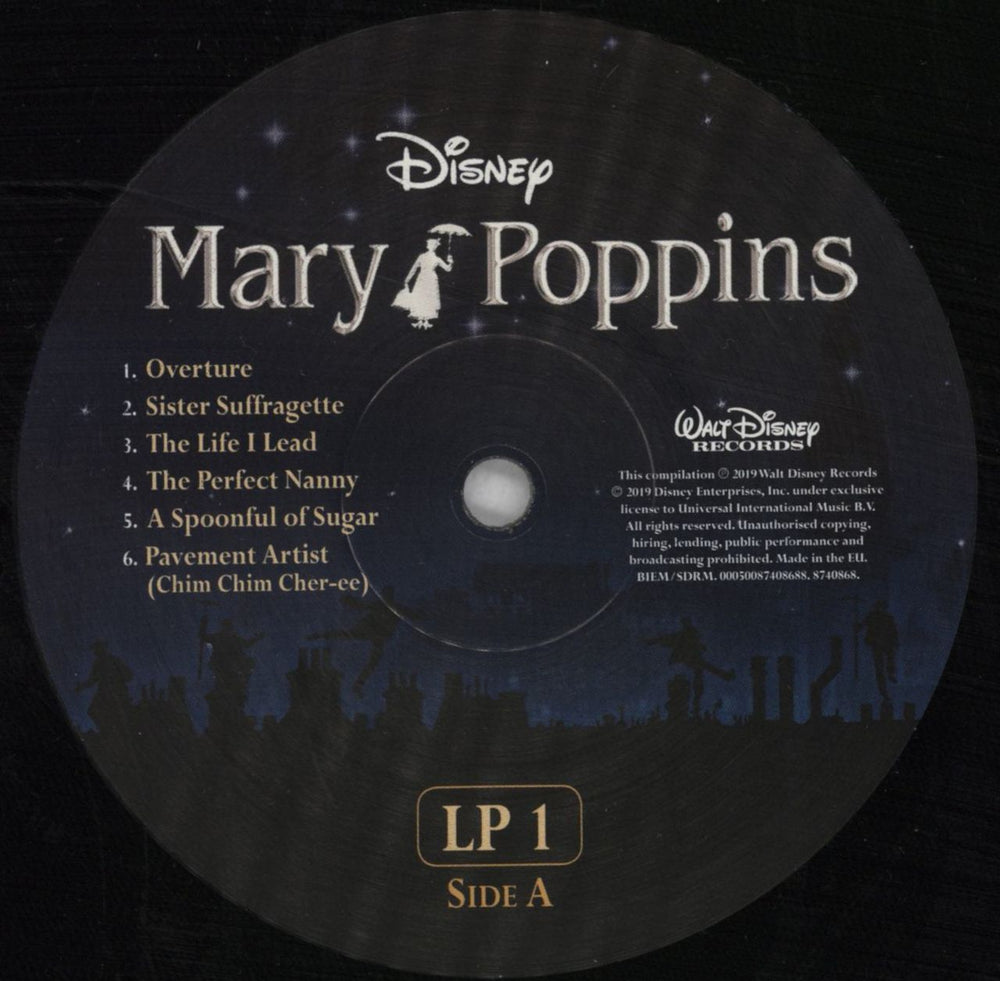 Walt Disney Mary Poppins - 180gm UK 2-LP vinyl record set (Double LP Album) W-D2LMA817843