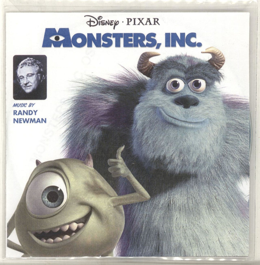 Walt Disney Monsters, Inc. UK Promo CD-R acetate CD-R