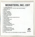 Walt Disney Monsters, Inc. UK Promo CD-R acetate W-DCRMO693037