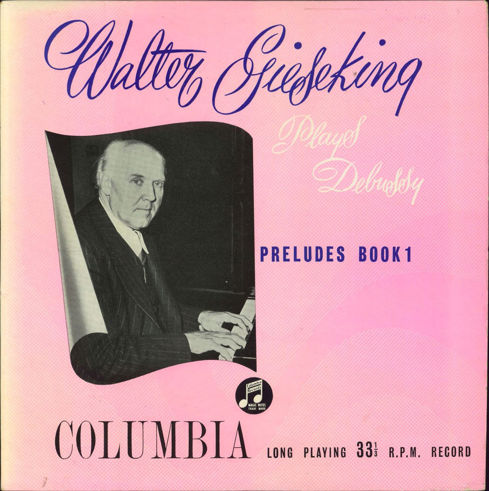 Walter Gieseking Debussy: Preludes Book 1 UK vinyl LP album (LP record) 33CX1098