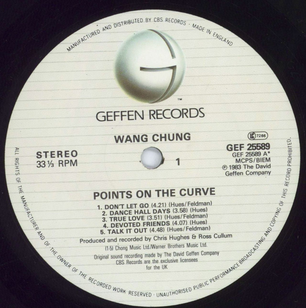 Wang Chung Points On The Curve - Purple p/s + Sticker UK vinyl LP album (LP record) WANLPPO816937