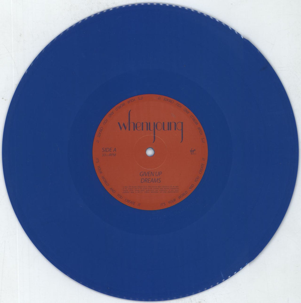 WhenYoung Given Up EP - Blue Vinyl UK 10" vinyl single (10 inch record) 55J10GI815207