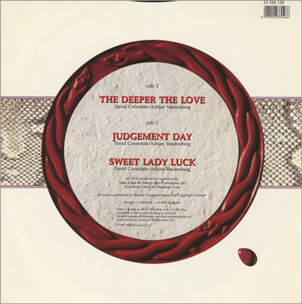 Whitesnake The Deeper The Love UK 12" vinyl single (12 inch record / Maxi-single) WHI12TH105611