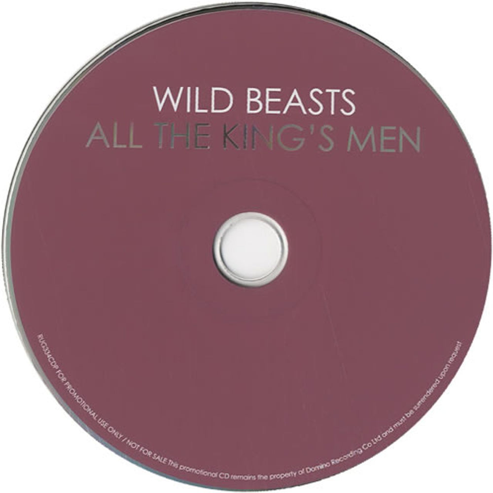 Wild Beasts All The King's Men UK Promo CD single (CD5 / 5") WJUC5AL598162