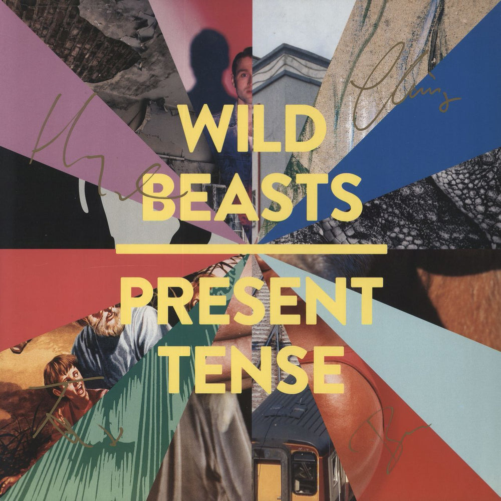 Wild Beasts Present Tense - Autographed UK 2-LP vinyl record set (Double LP Album) WIGLP279