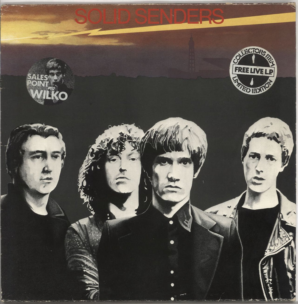 Wilko Johnson Solid Senders + Live LP - Hype stickered sleeve - EX UK 2-LP vinyl record set (Double LP Album) V2105/VDJ26