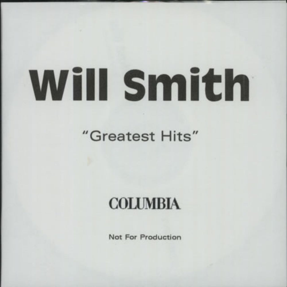 Will Smith Greatest Hits UK Promo CD-R acetate CD-R