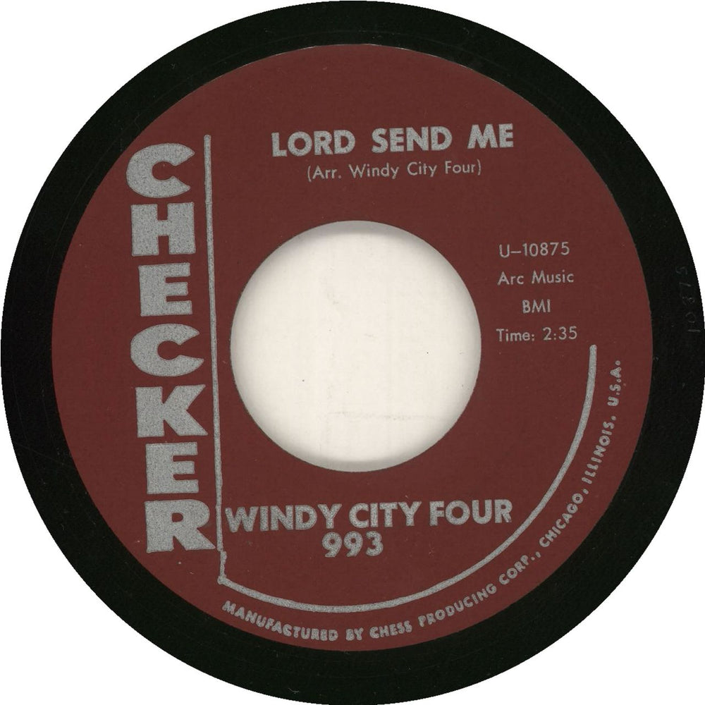 Windy City Four Lord Send Me US 7" vinyl single (7 inch record / 45) 993