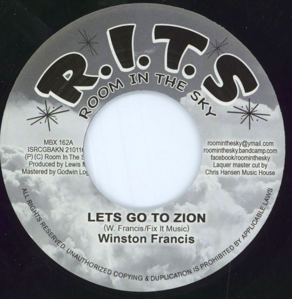 Winston Francis Let's Go To Zion UK 7" vinyl single (7 inch record / 45) MBX162