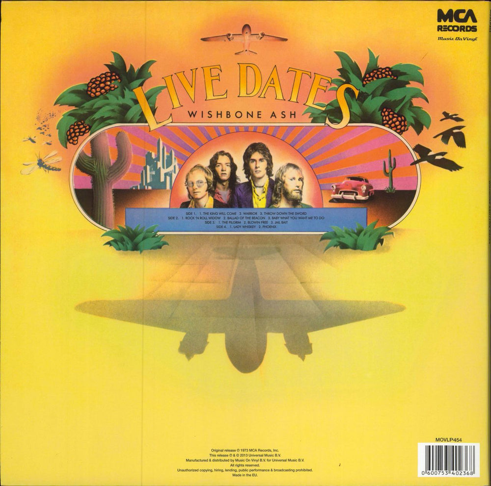 Wishbone Ash Live Dates-180-gram reissue German 2-LP vinyl record set (Double LP Album) 600753402368