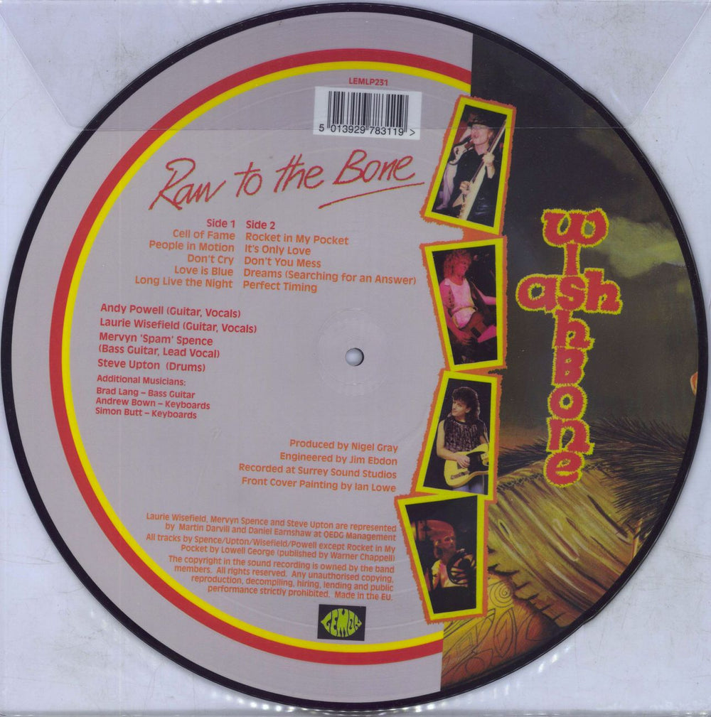 Wishbone Ash Raw To The Bone UK picture disc LP (vinyl picture disc album) 5013929783119