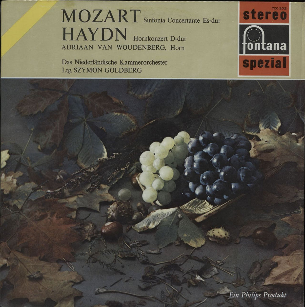 Wolfgang Amadeus Mozart Sinfonia Concertante In E Dutch vinyl LP album (LP record) 700202WGY