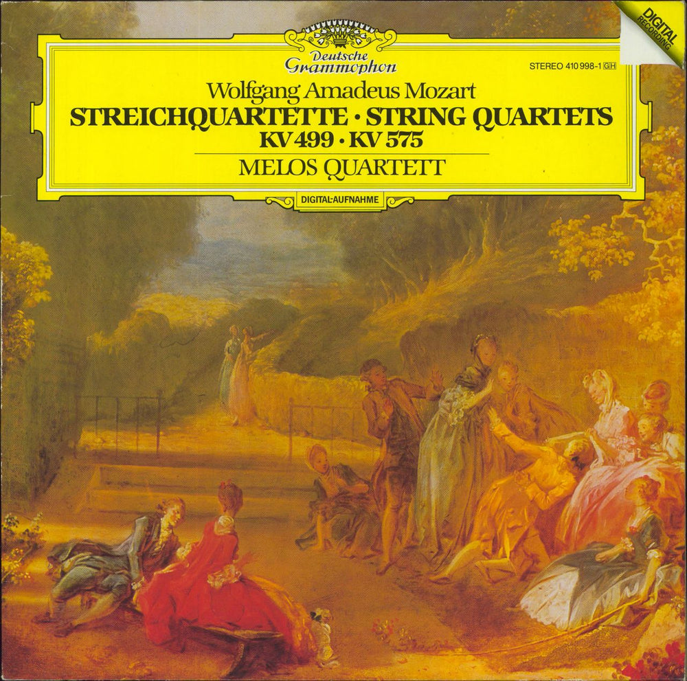 Wolfgang Amadeus Mozart Streichquartette: String Quartets German vinyl LP album (LP record) 410998-1