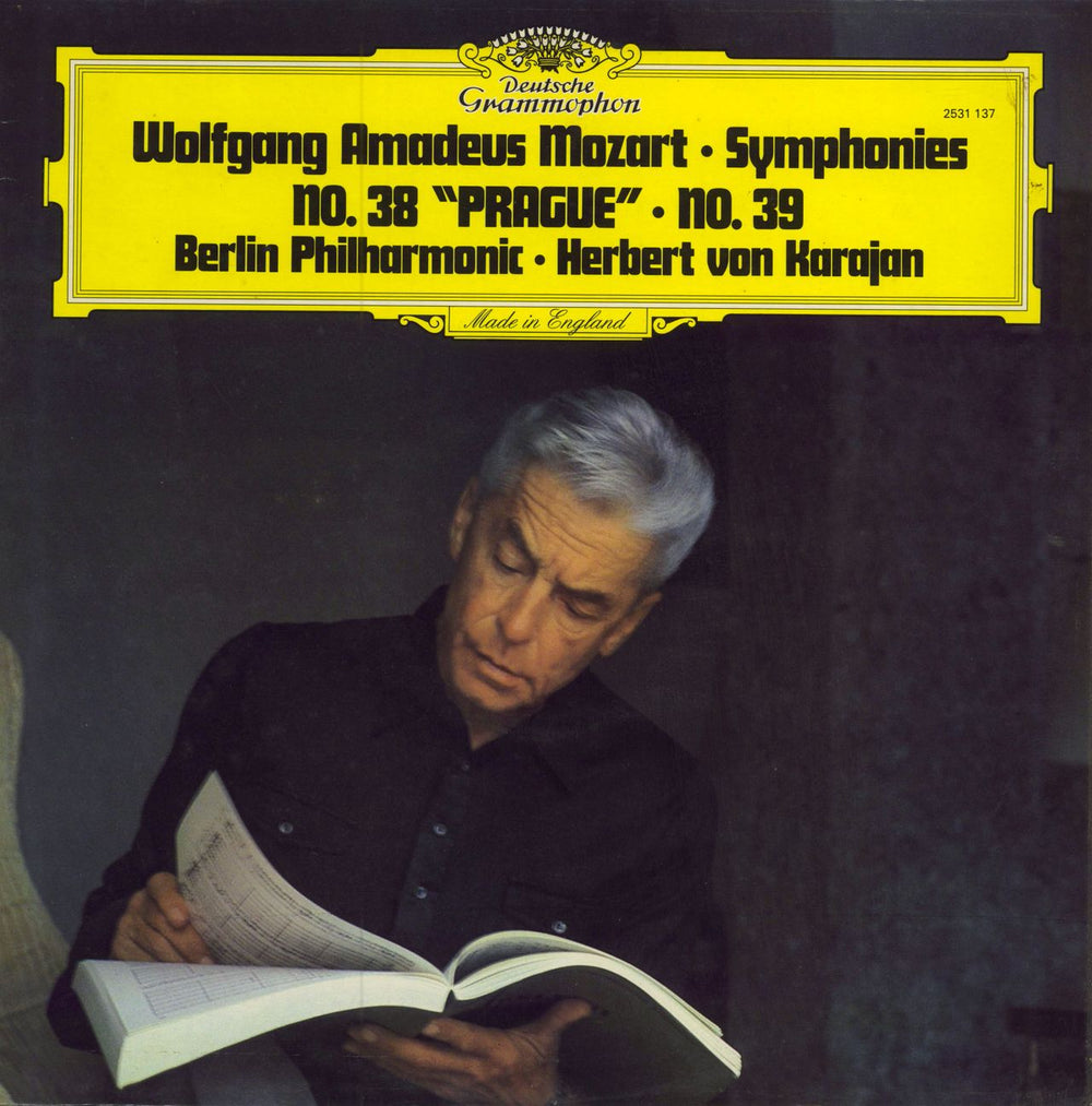 Wolfgang Amadeus Mozart Symphonien No. 38 'Prager' & No. 39 UK vinyl LP album (LP record) 2531137