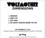 Wolfmother Dimensions US Promo CD-R acetate CD-R ACETATE