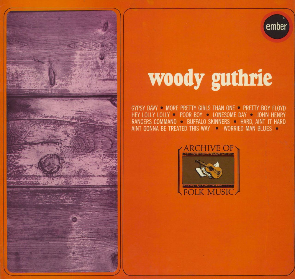 Woody Guthrie Woody Guthrie UK vinyl LP album (LP record) CW129