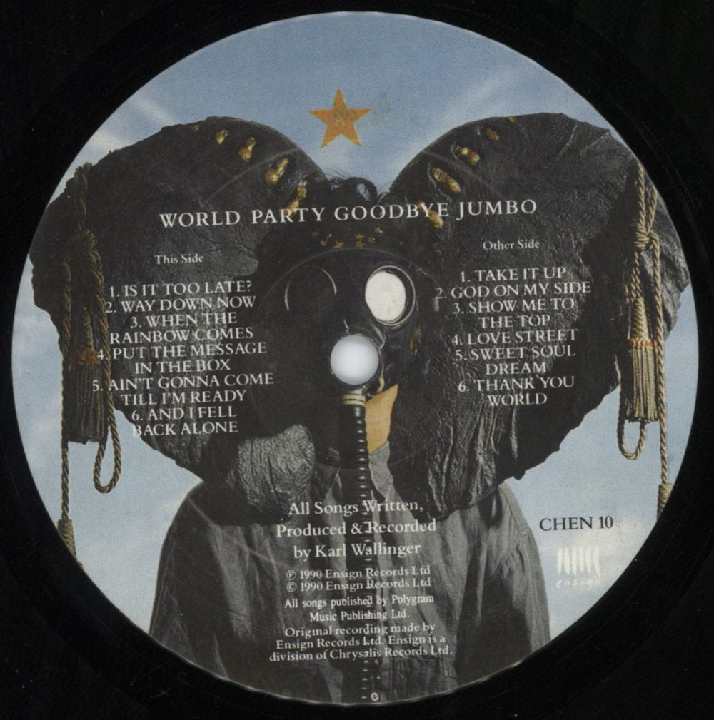 World Party Goodbye Jumbo - EX UK vinyl LP album (LP record) W-PLPGO682050