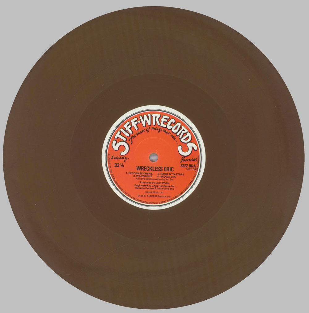 Wreckless Eric Wreckless Eric - Brown Vinyl - Stickered Shrink UK 10" vinyl single (10 inch record)