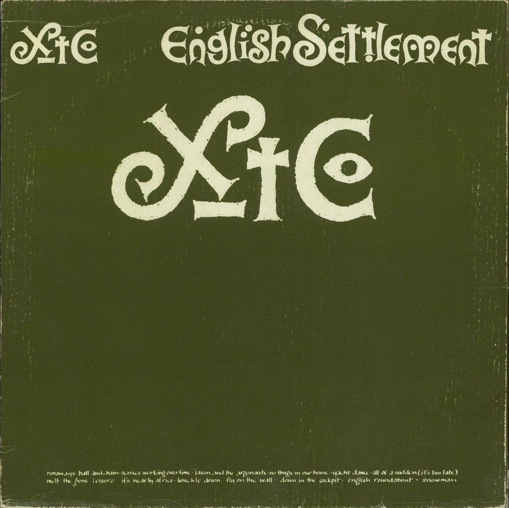 XTC English Settlement - White Titles - EX UK 2-LP vinyl record set (Double LP Album)