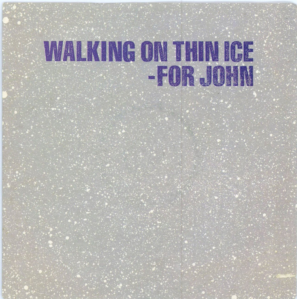 Yoko Ono Walking On Thin Ice + Lyric Sheet Italian 7" vinyl single (7 inch record / 45) U79202