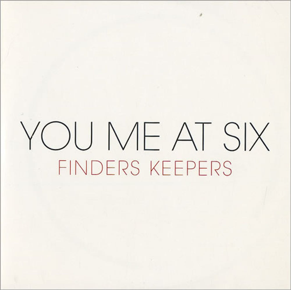 You Me At Six Finders Keepers UK Promo CD single (CD5 / 5") SLAMD007CDP