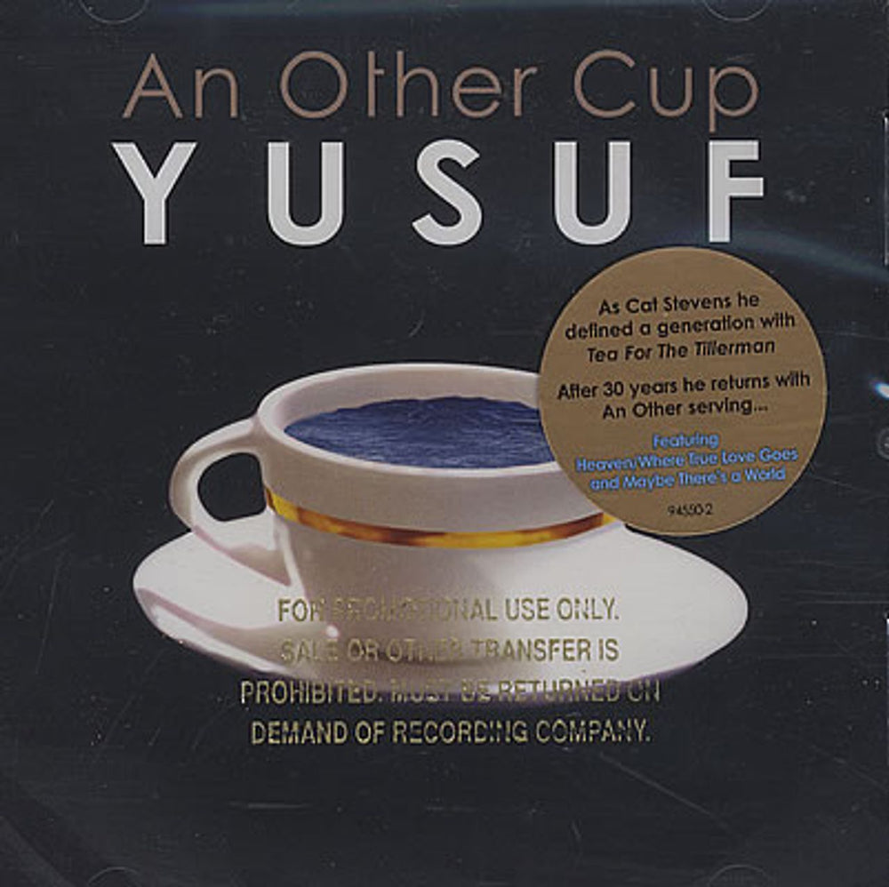 Yusuf Islam An Other Cup - Gold Promotional Stamped Picture Sleeve US Promo CD album (CDLP) 94550-2