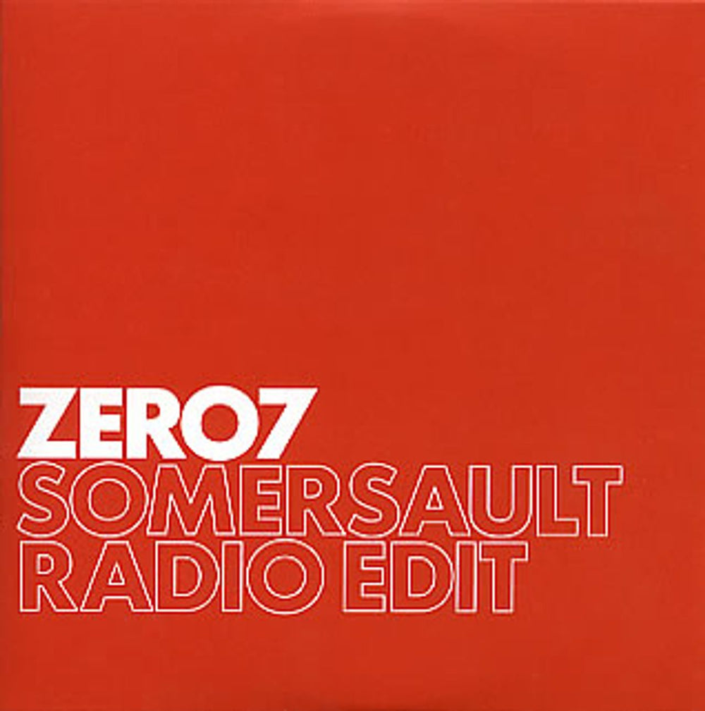 Zero 7 Somersault UK Promo CD single (CD5 / 5") SAM00914