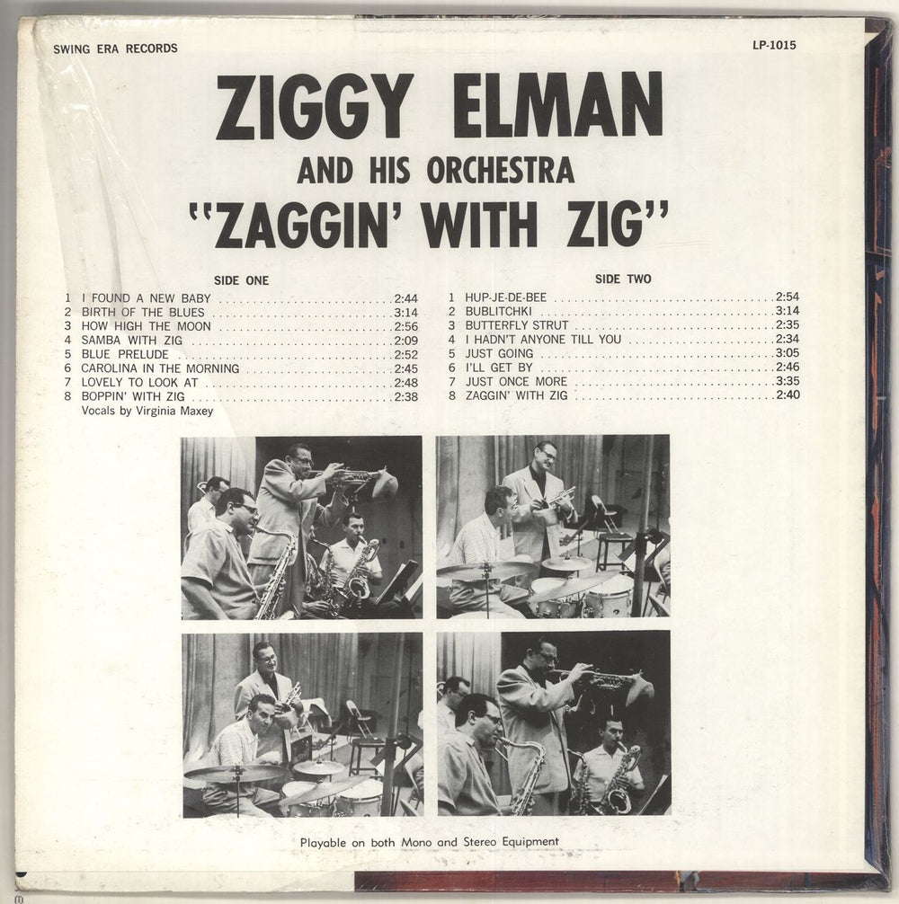 Ziggy Elman Zaggin' With Zig US vinyl LP album (LP record)