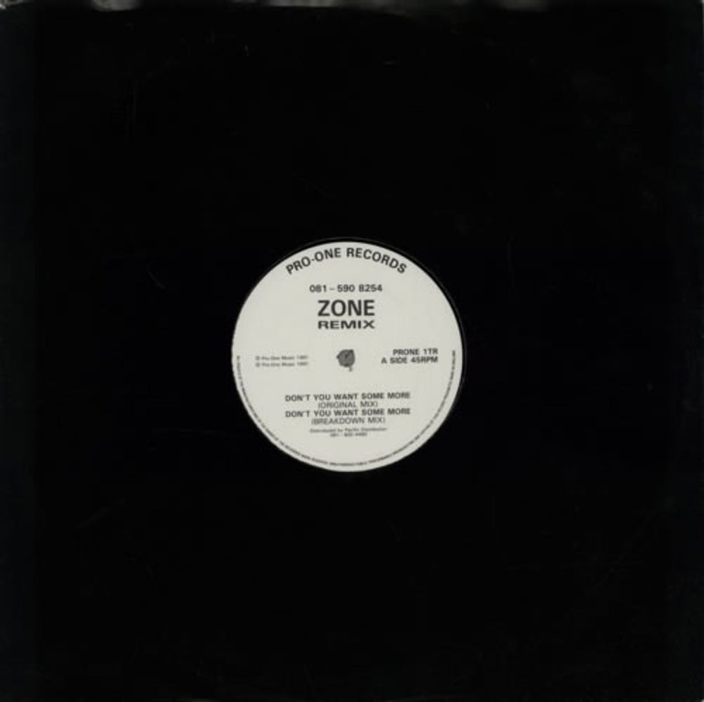 Zone Don't You Want Some More UK 12" vinyl single (12 inch record / Maxi-single) PRONE1TR