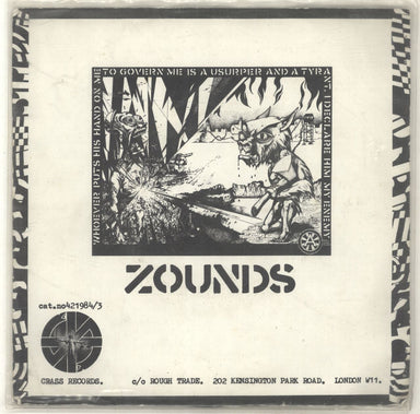 Zounds Can't Cheat Karma UK 7" vinyl single (7 inch record / 45) ZOU07CA659302